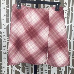 Ever After NEW Y2K Inspired Pink Plaid Mini Skirt sz L